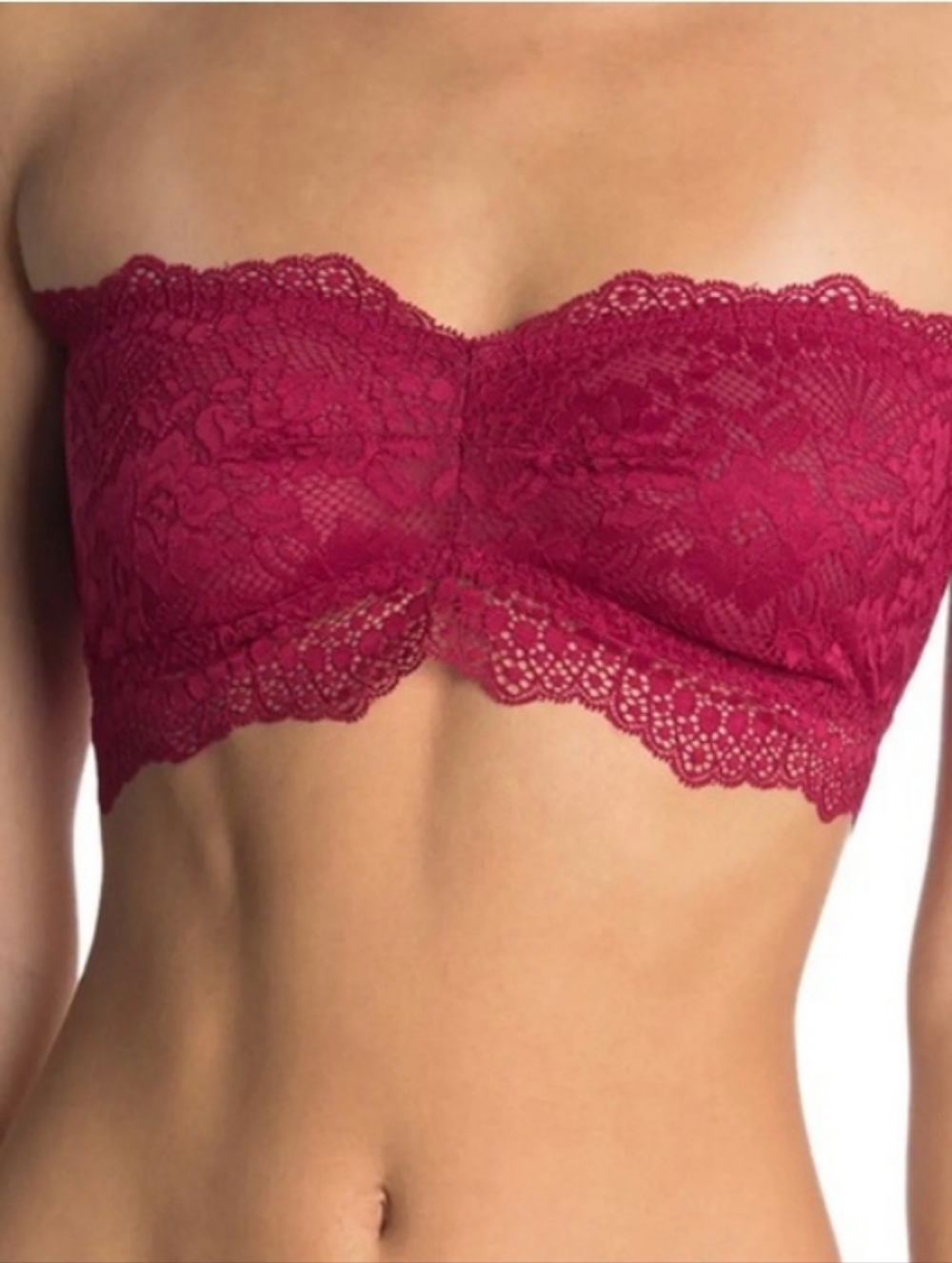 Free People Lacey Looks Bandeau in Burgundy